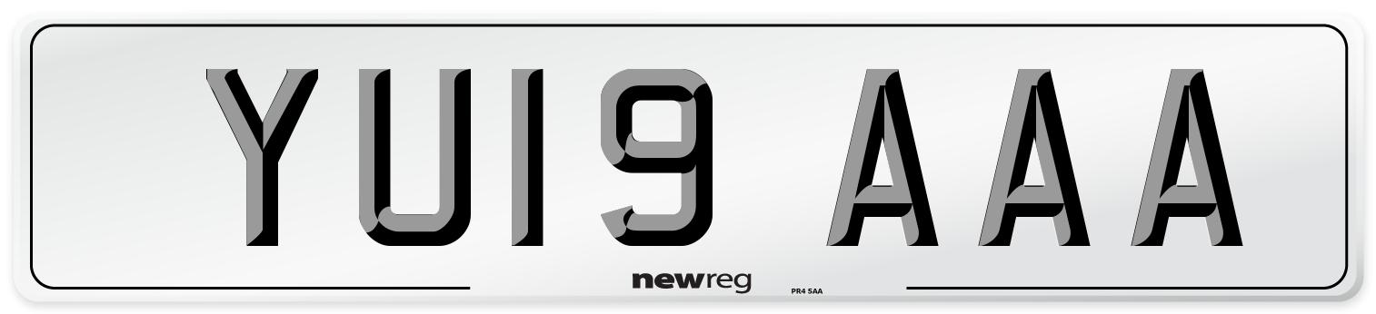 YU19 AAA Number Plate from New Reg